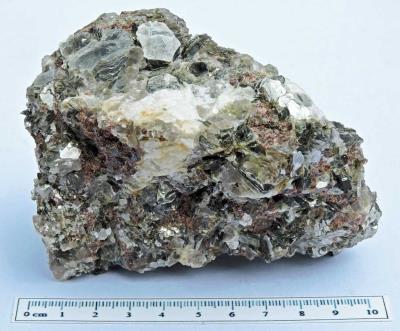 Garnet with Muscovite mica, Evje. Bill Bagley Rocks and Minerals
